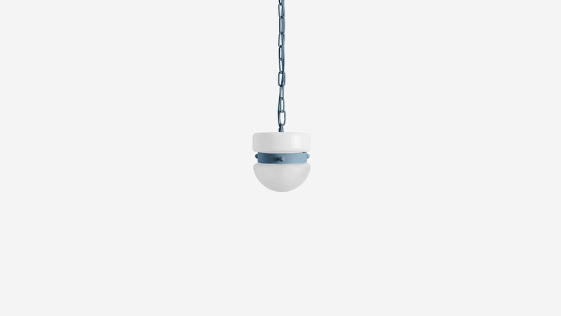 Slab Hemisphere Pendant Small - Workstead - Ceiling Lights - Matte Black Enamel - 24