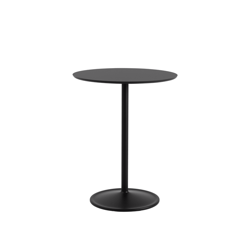 Soft Café Table - Round - Muuto Table + Task - Black Nanolaminate/Black - Low - HORNE