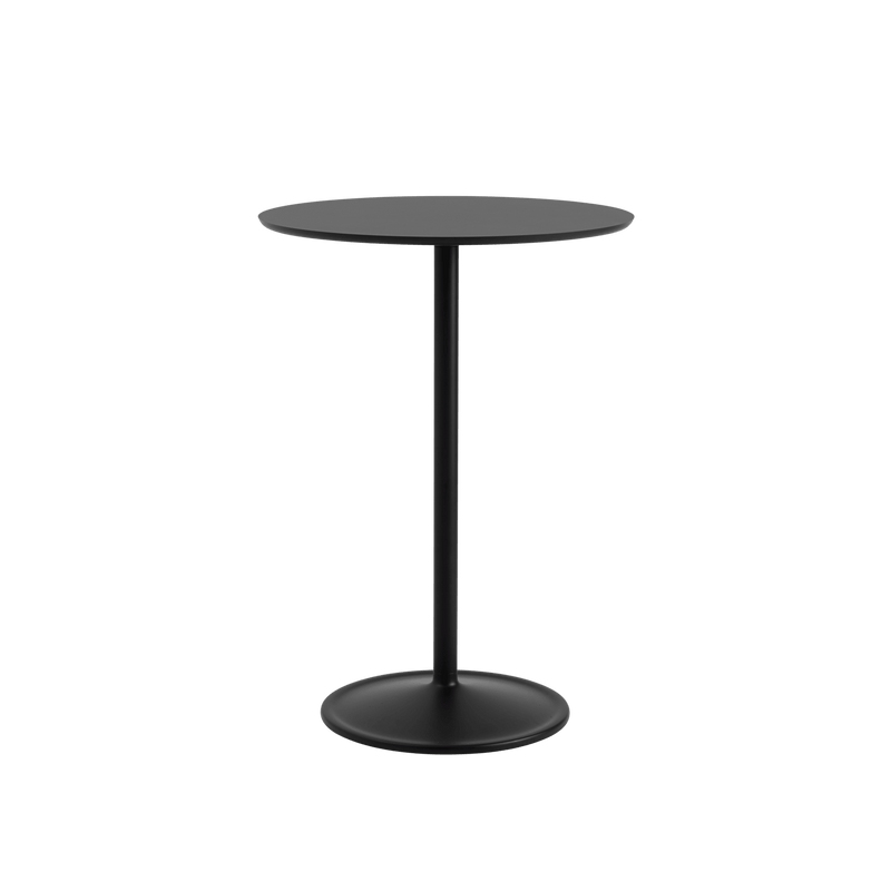 Soft Café Table - Round - Muuto Table + Task - Black Nanolaminate/Black - Low - HORNE