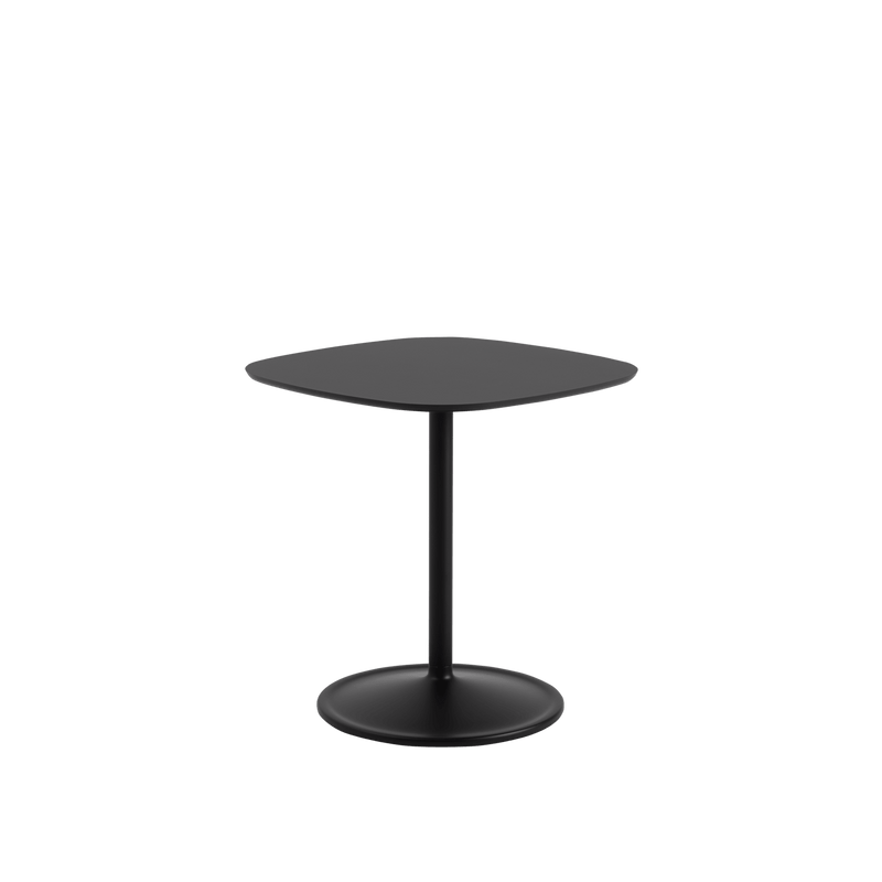 Soft Café Table - Square - Muuto Table + Task - Black Nanolaminate/Black - Low - HORNE