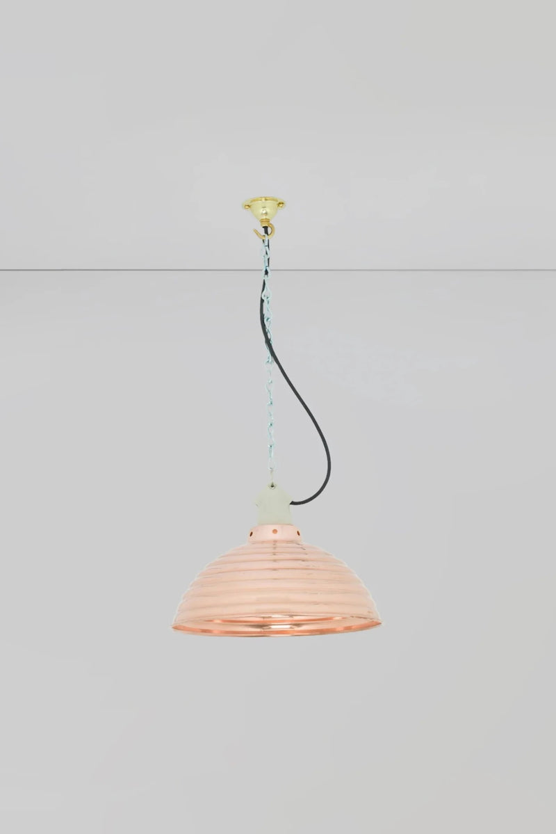 Spun Ripple with Suspension Lampholder - Davey Lighting Pendants - Polished Aluminium - HORNE