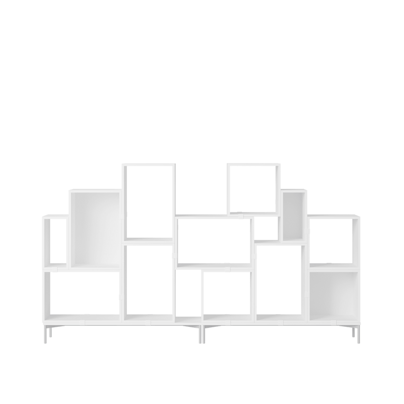 Stacked Storage System - Bookcase - Con 3 - Muuto Shelving - Brown Green - HORNE
