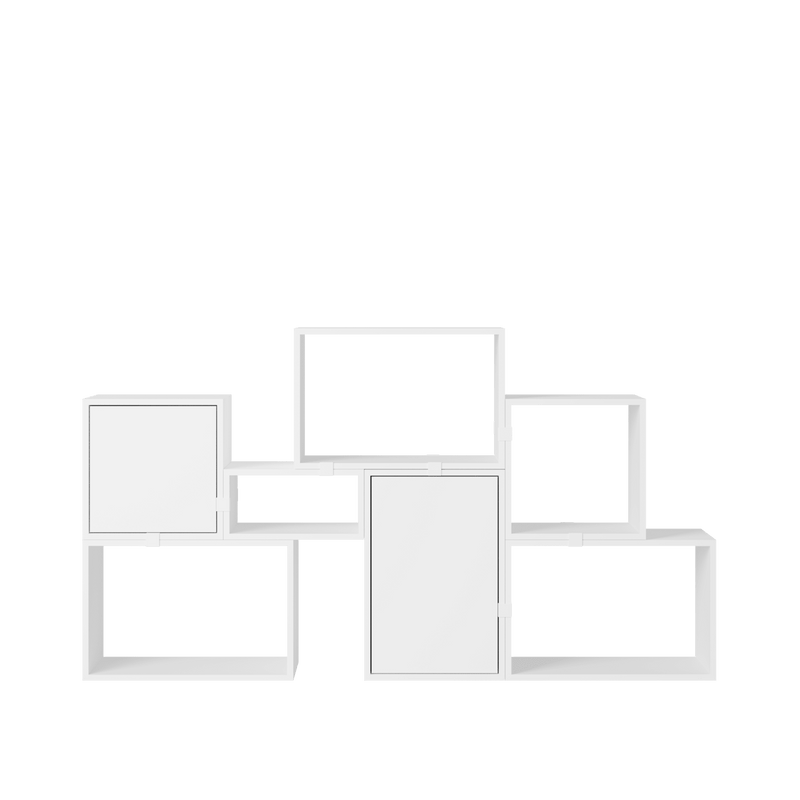 Stacked Storage System - Bookcase - Con 6 - Muuto Shelving - Brown Green - HORNE