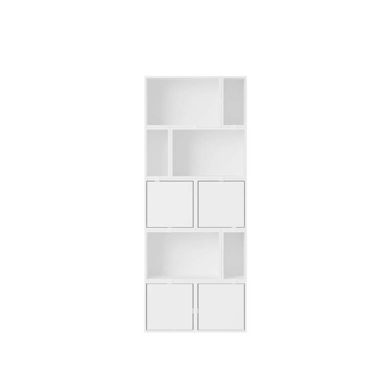 Stacked Storage System - Bookcase - Con 8 - Muuto Shelving - Brown Green - HORNE