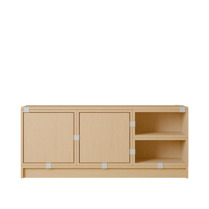 Stacked Storage System - Hallway Storage - Con 2 - Muuto Shelving - Brown Green - HORNE