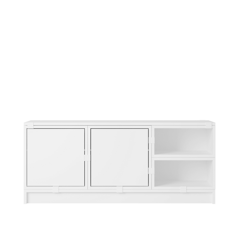 Stacked Storage System - Hallway Storage - Con 2 - Muuto Shelving - Brown Green - HORNE