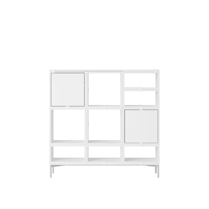 Stacked Storage System - Hallway Storage - Con 3 - Muuto Shelving - Brown Green - HORNE