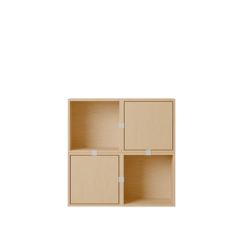Stacked Storage System - Hallway Storage - Con 4 - Muuto Shelving - Brown Green - HORNE