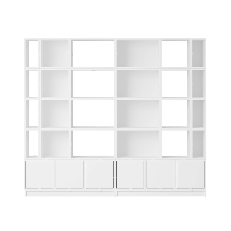 Stacked Storage System - Office Storage - Con 1 - Muuto Shelving - Brown Green - HORNE