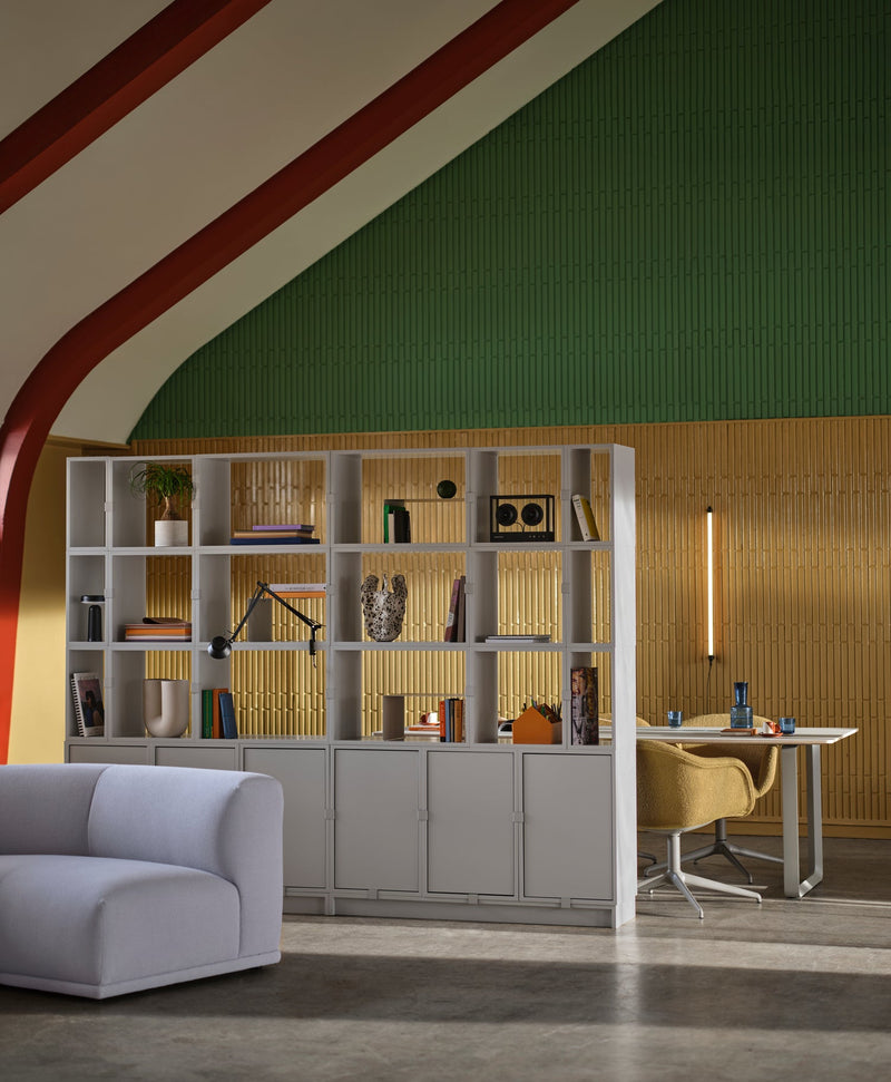 Stacked Storage System - Office Storage - Con 2 - Muuto Shelving - Brown Green - HORNE