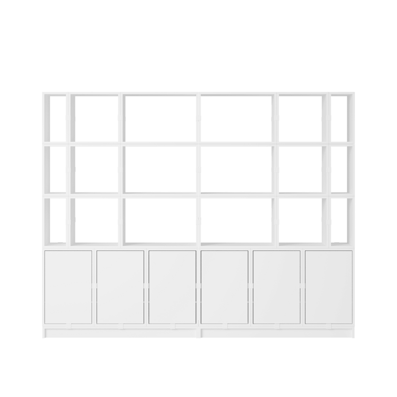 Stacked Storage System - Office Storage - Con 2 - Muuto Shelving - Brown Green - HORNE