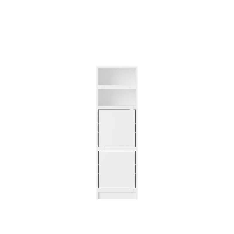 Stacked Storage System - Office Storage - Con 4 - Muuto Shelving - Brown Green - HORNE