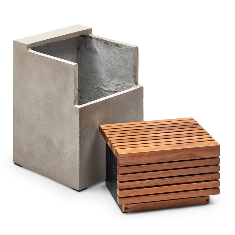 Stecca Cascata Stool - Urbia Stools + Benches + Ottomans - Dark Grey Natural - HORNE