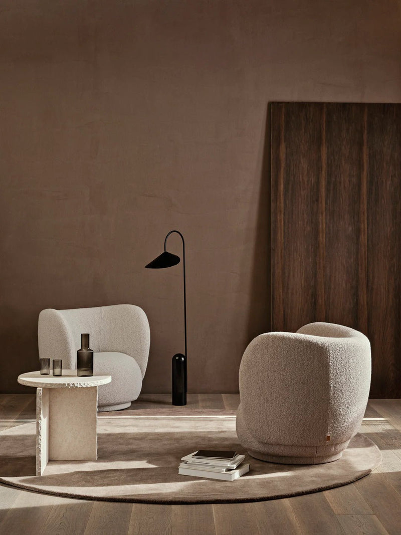 Stille Tufted Rug - Round - Ferm Living Rugs - Off - White - HORNE