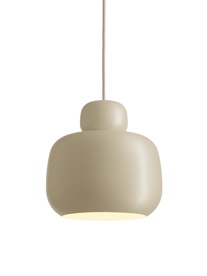 Stone Pendant - Small/Large - Woud Pendants - Small - Mustard yellow - HORNE