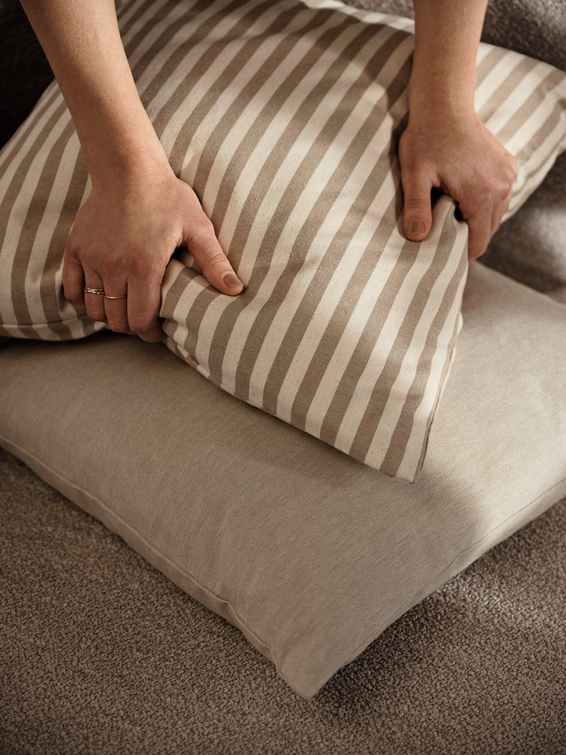 Strand Outdoor Cushion - Ferm Living Bedding + Pillows - Warm Yellow/Parchment - HORNE