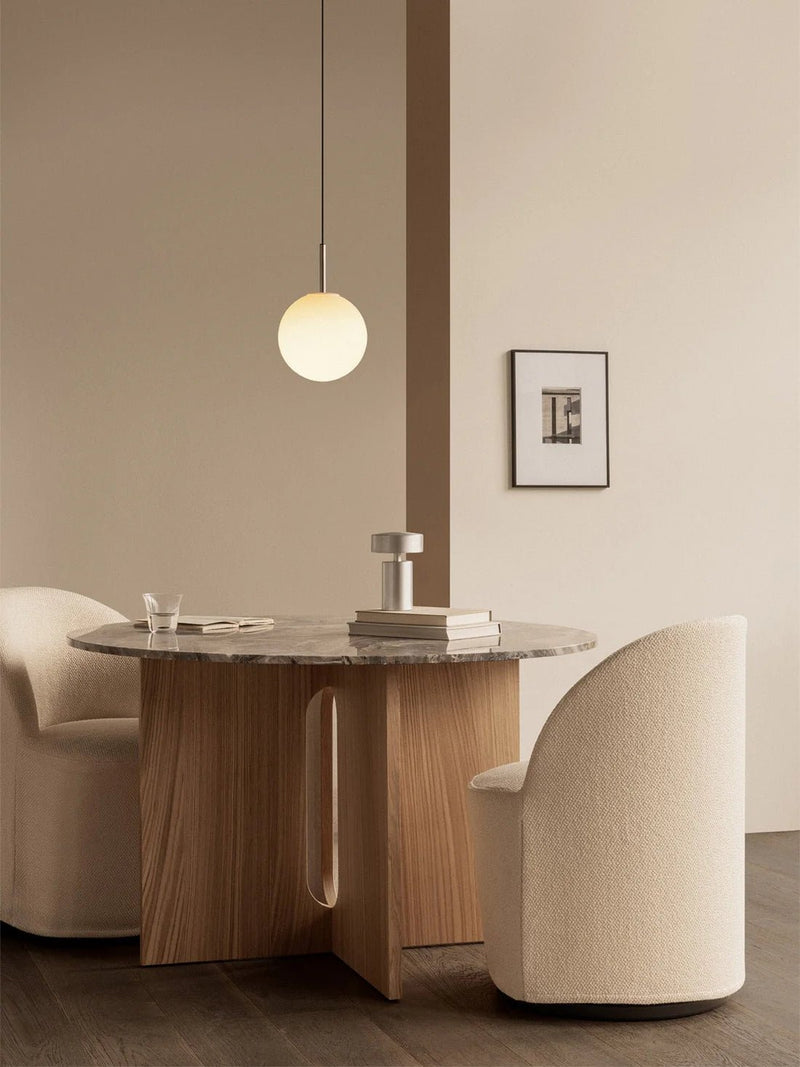 Tearoom Swivel Chair w. Loose Cover - Audo Copenhagen Chairs - Logan Jasmine - HORNE