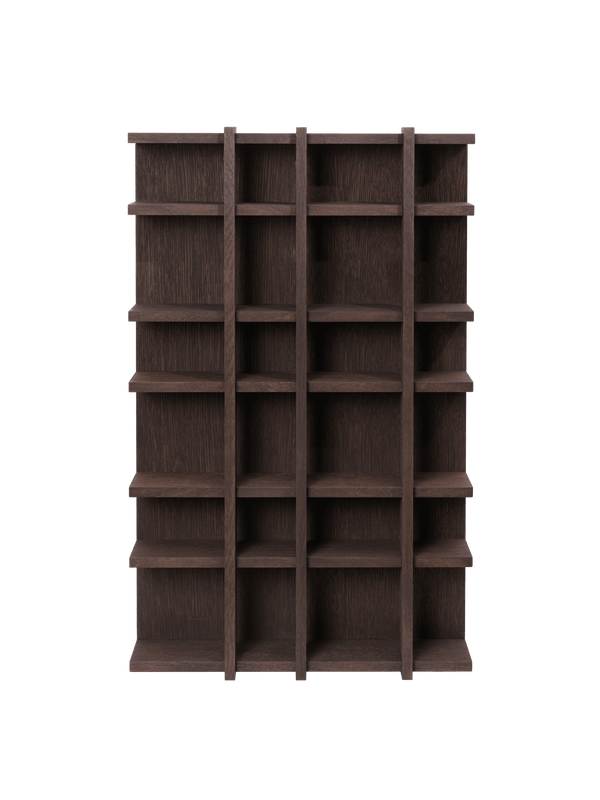 Tilem Shelf - 4x6 - Ferm Living Shelving - Dark Stained Oak - HORNE
