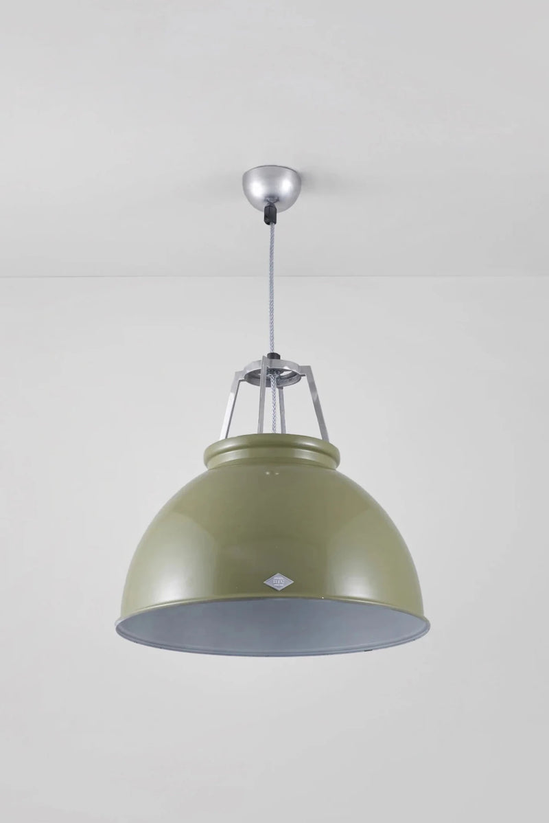 Titan Size 3 Pendant - Original BTC Pendants - Olive Green - White Interior - HORNE