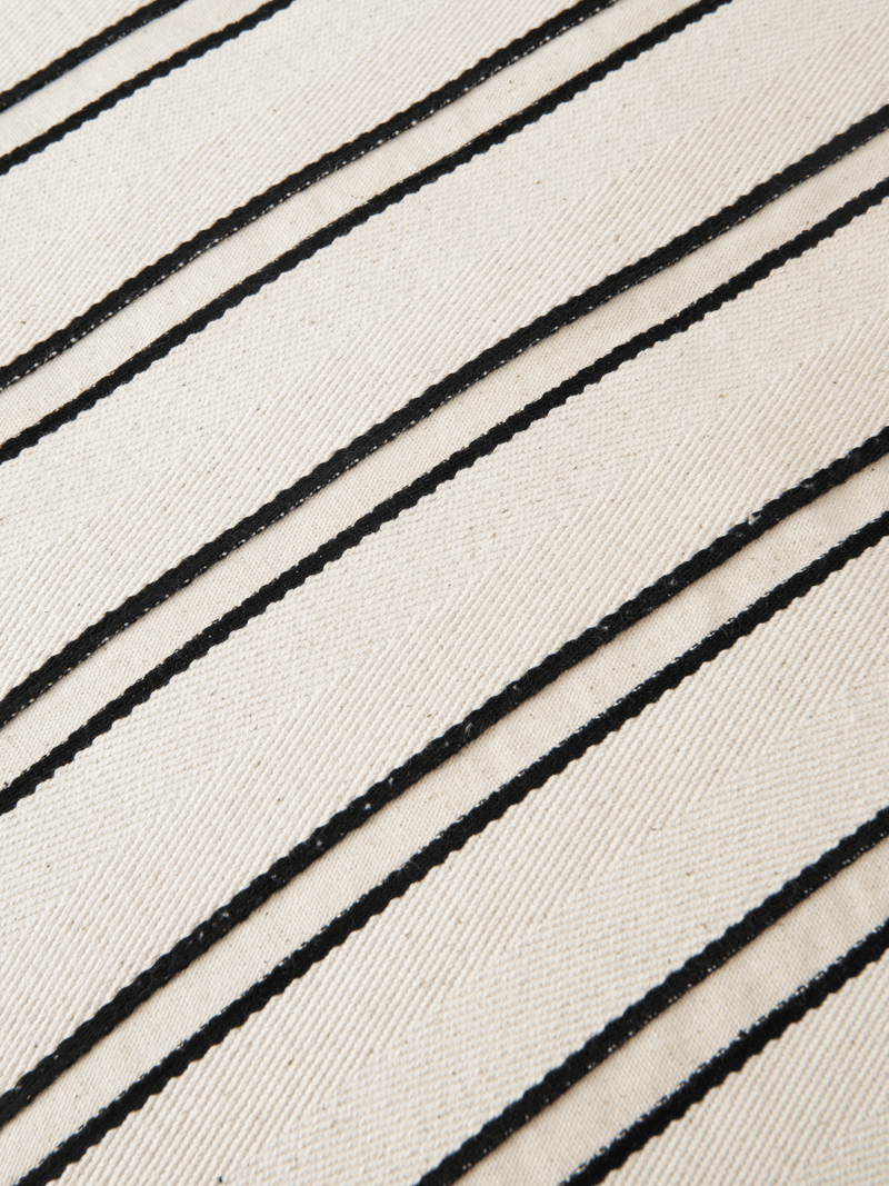 Twill Bolster Cushion - Ferm Living Chair & Sofa Cushions - Cashmere/Black - HORNE