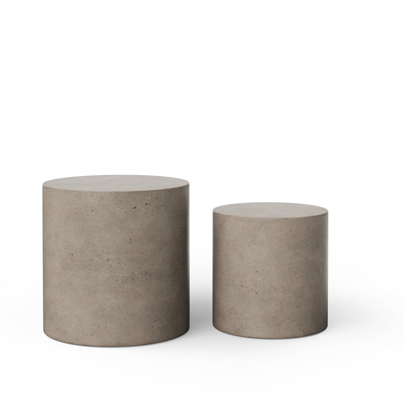 Una Pedestal - Set of 2 - Urbia Tables - Dark Grey - HORNE