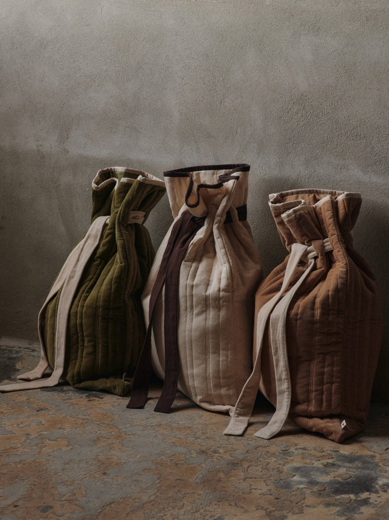 Vari Quilted Sack - Velvet - Ferm Living Stools + Benches + Ottomans - HORNE