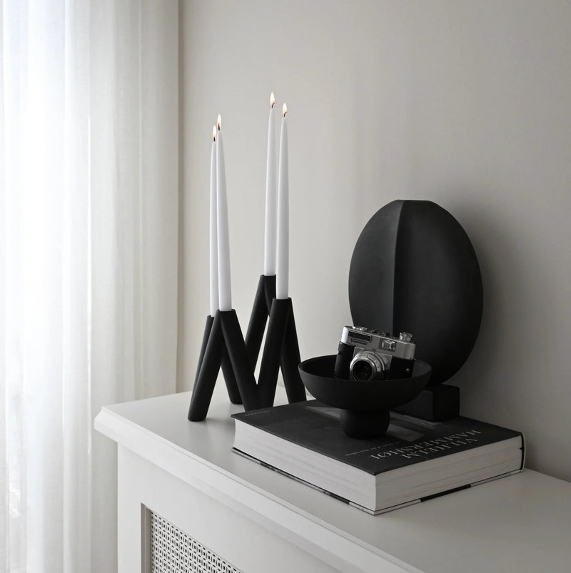W Candle Holder - 101 Copenhagen Candle Holders - Bone White - HORNE