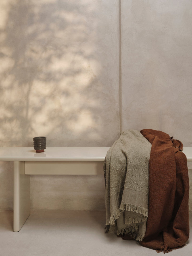 Weaver Throw - Ferm Living - Blankets + Throws + Pillows - Off - White - HORNE