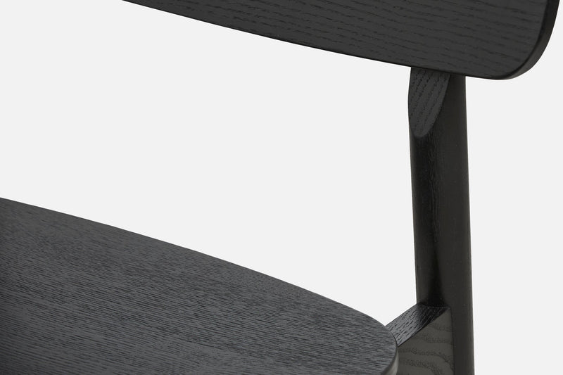 woud Soma Counter Chair - Woud - Chairs - White Pigmented Lacquered Oak w/ Black Painted Metal Foot Rest - HORNE