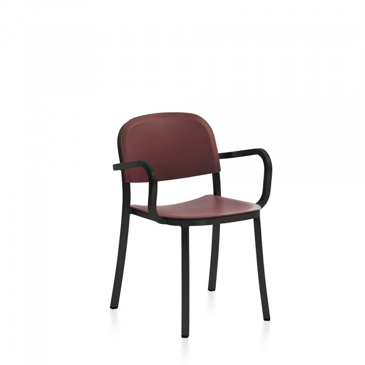 1 Inch Armchair - Emeco - Chairs - Hand - brushed Aluminum - Sand - HORNE