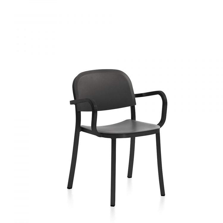 1 Inch Armchair - Emeco - Chairs - Hand - brushed Aluminum - Sand - HORNE
