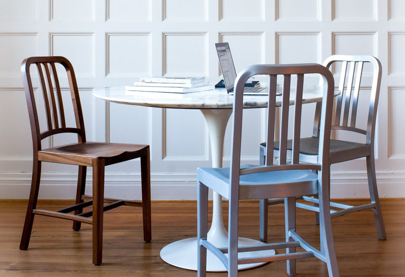 1006 Navy Chair - Emeco - Chairs - Brushed - HORNE