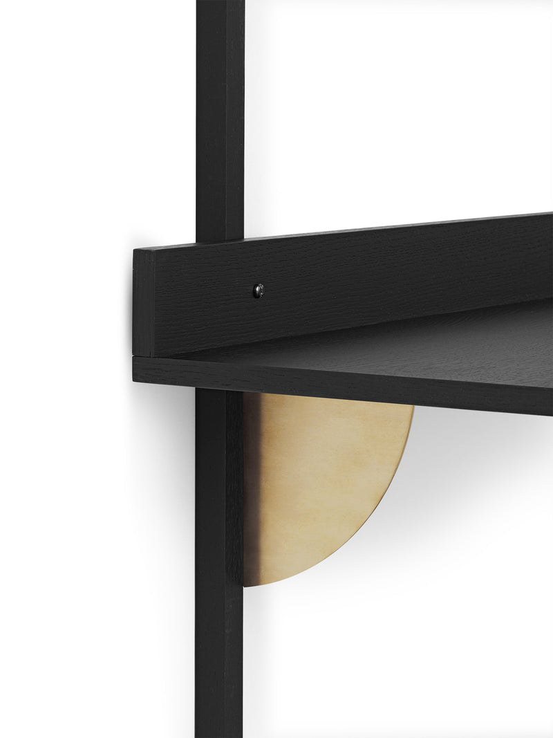 Sector Desk - Ferm Living - Desks - Oak - Black Brass - HORNE