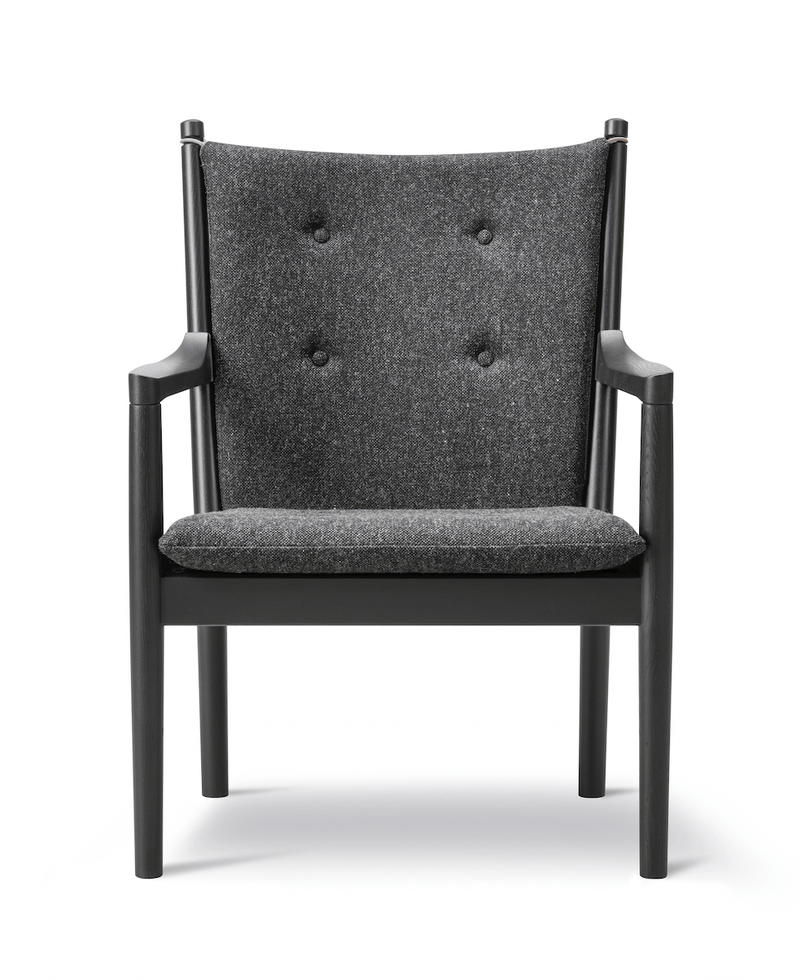 1788 Easy Chair - Black Lacquered Oak - Fredericia - Chairs - Capture 5201 Fabric - HORNE