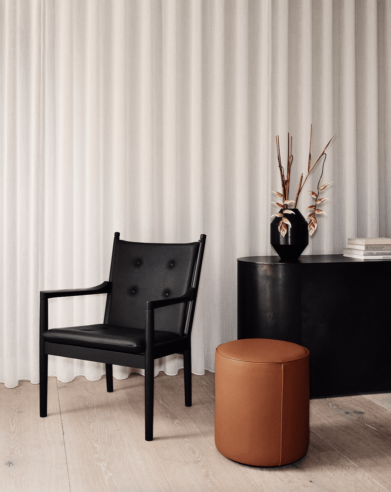 1788 Easy Chair - Black Lacquered Oak - Fredericia - Chairs - Capture 5201 Fabric - HORNE