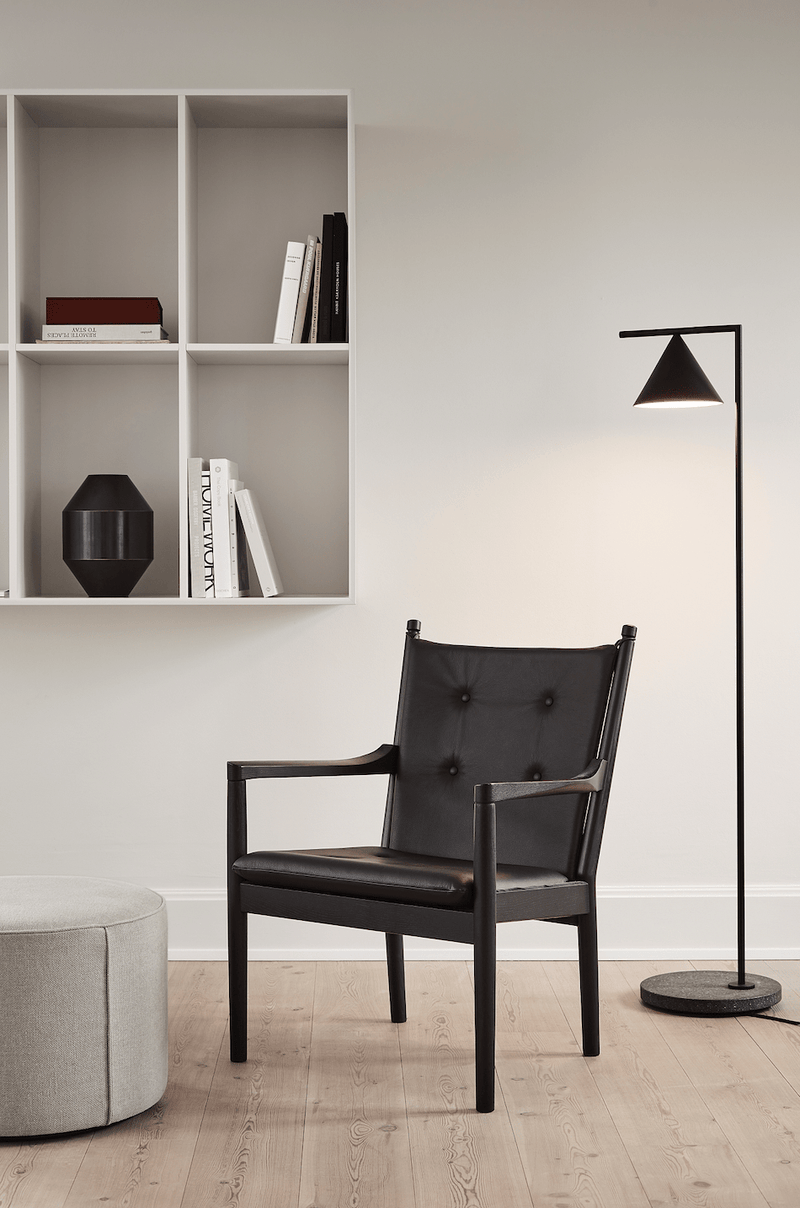 1788 Easy Chair - Black Lacquered Oak - Fredericia - Chairs - Capture 5201 Fabric - HORNE