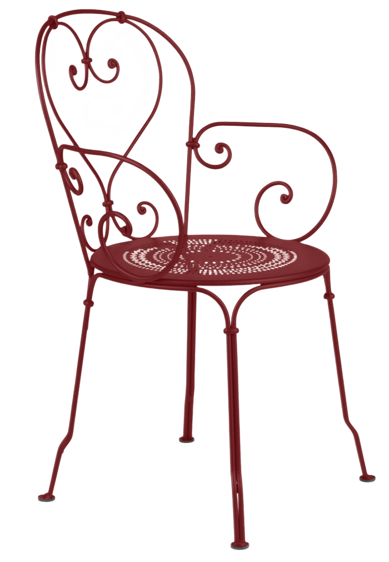 1900 Armchair - Set of 2 - Fermob - Outdoor Furniture - Black Cherry - HORNE