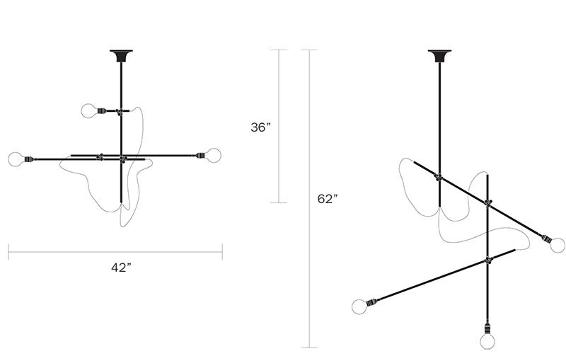 3 Arm Chandelier