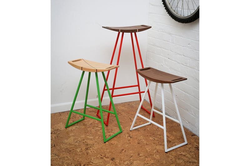 Roberts Counter Stool - Tronk - Stools + Benches + Ottomans - Walnut - Green - HORNE