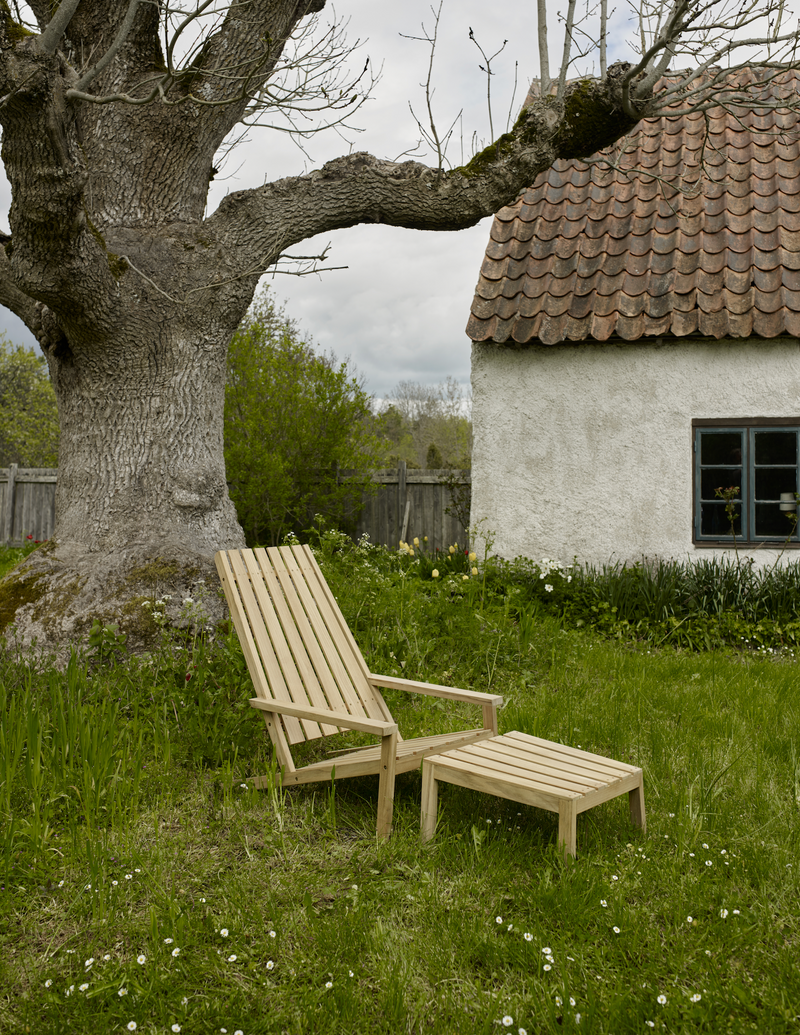 Between Lines Deck Chair & Foot Stool - Skagerak by Fritz Hansen - Outdoor Furniture - Chair Only - HORNE