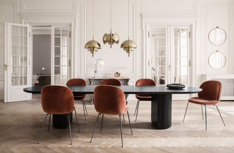 Beetle Dining Chair - Fully Upholstered - Gubi - Chairs - Matte Black - Canvas 2 - 0674 - HORNE