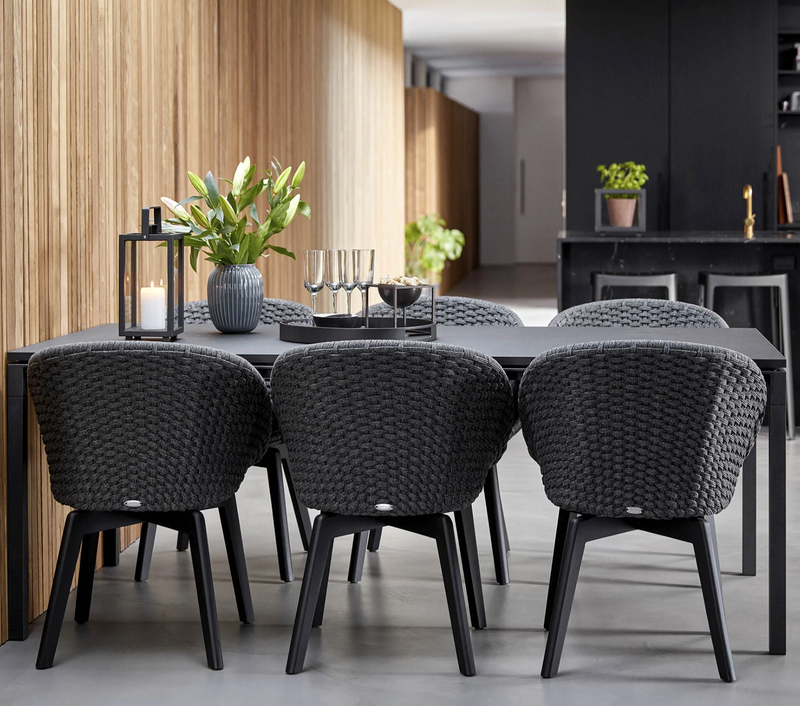 Pure Dining Table - Cane Line - Tables + Desks - Small - Lava Grey - HORNE