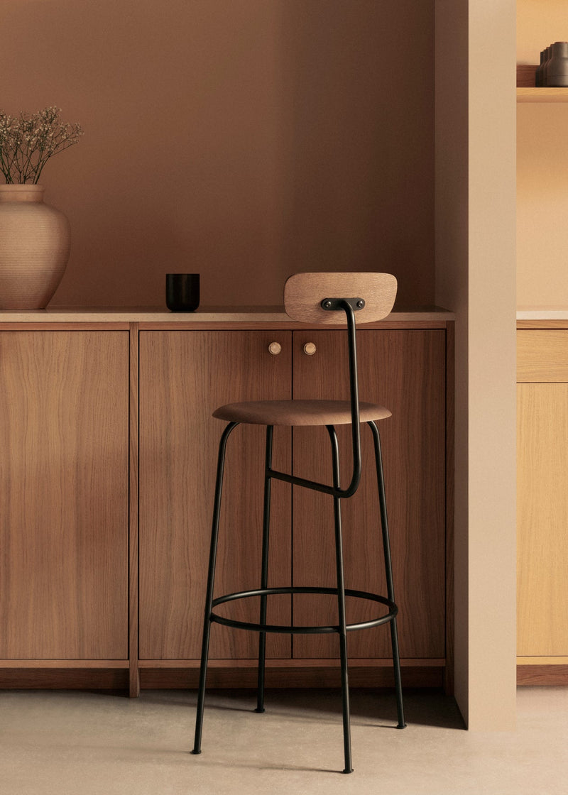 Afteroom Bar Chair - Audo Copenhagen - Chairs - Natural Oak/ Audo Boucle - Gold 06 - HORNE
