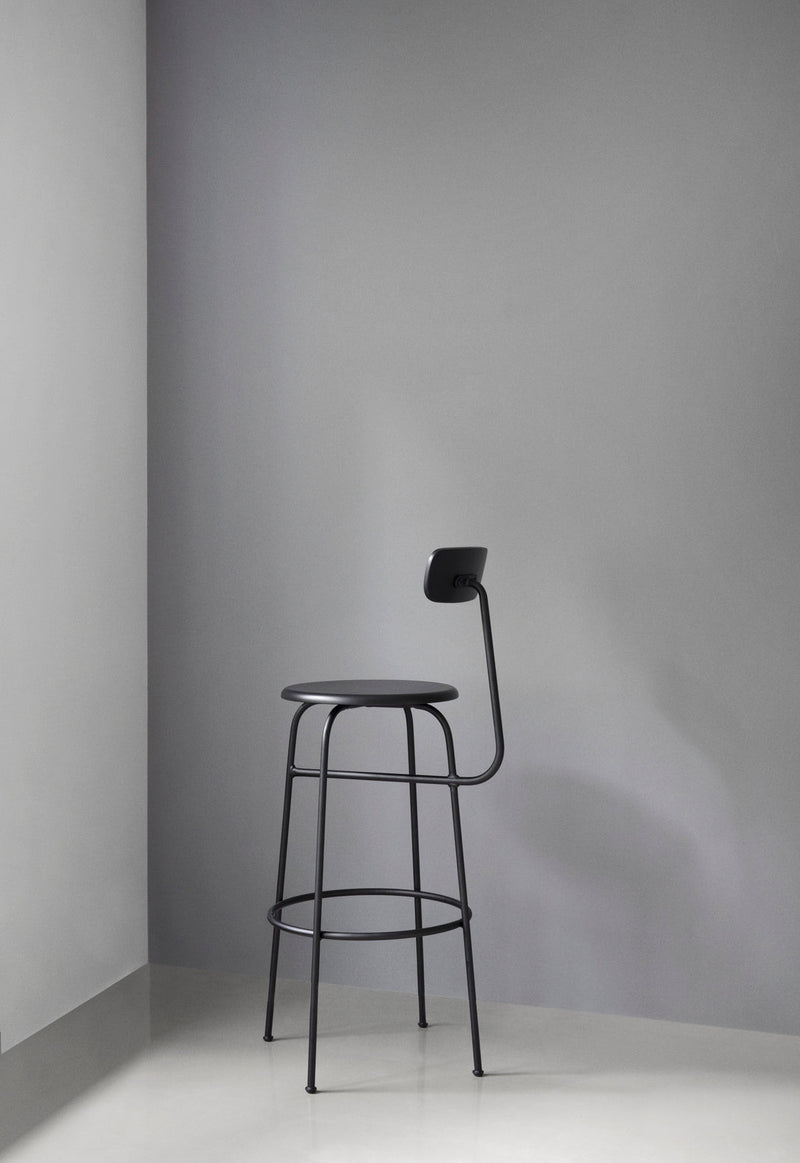 Afteroom Bar Chair - Audo Copenhagen - Chairs - Natural Oak/ Audo Boucle - Gold 06 - HORNE