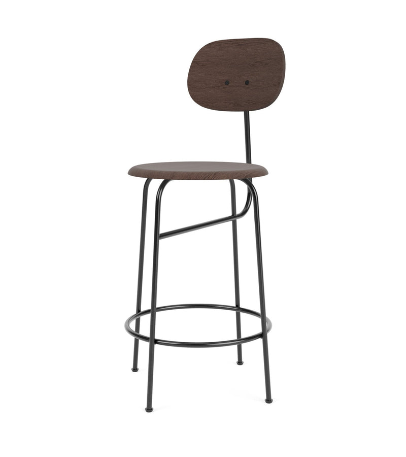 Afteroom Counter Chair Plus - Upholstered Seat - Audo Copenhagen - Stools + Benches + Ottomans - Natural Oak/ Audo Boucle - Gold 06 - HORNE