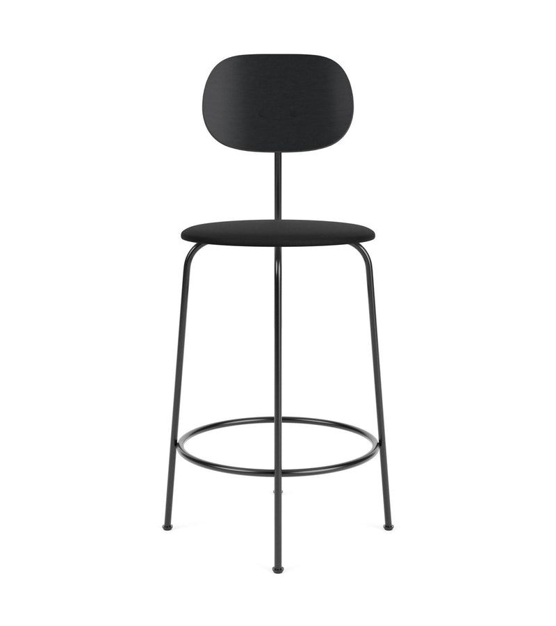 Afteroom Counter Chair Plus - Upholstered Seat - Audo Copenhagen - Stools + Benches + Ottomans - Natural Oak/ Audo Boucle - Gold 06 - HORNE