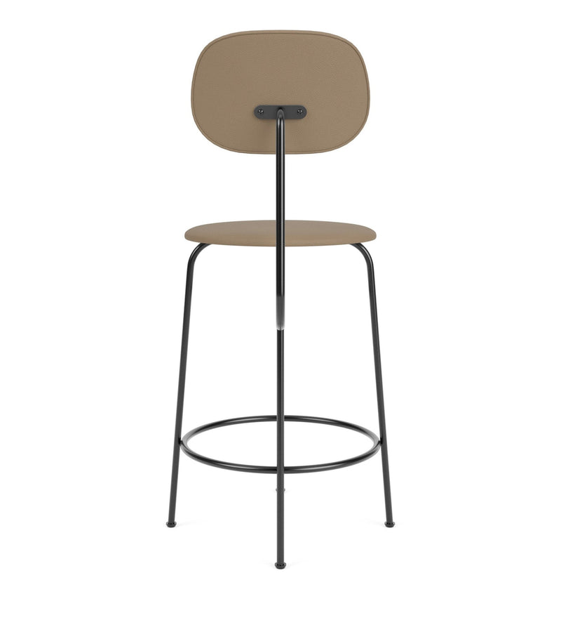 Afteroom Counter Chair Plus - Upholstered Seat & Back - Audo Copenhagen - Stools + Benches + Ottomans - Sierra Leather - Stone 1611 - HORNE
