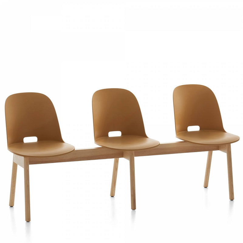 Alfi 3 - Seat High Back Bench - Emeco - Stools + Benches + Ottomans - Dark Brown - Ash - HORNE