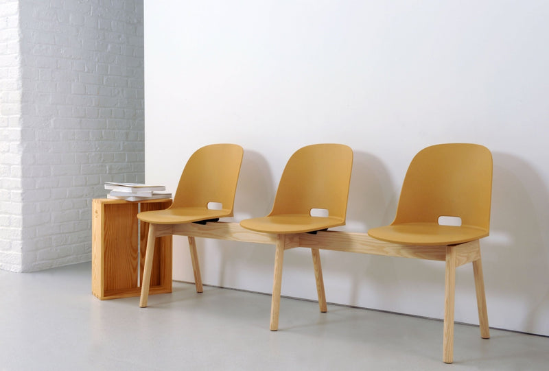Alfi 3 - Seat High Back Bench - Emeco - Stools + Benches + Ottomans - Dark Brown - Ash - HORNE