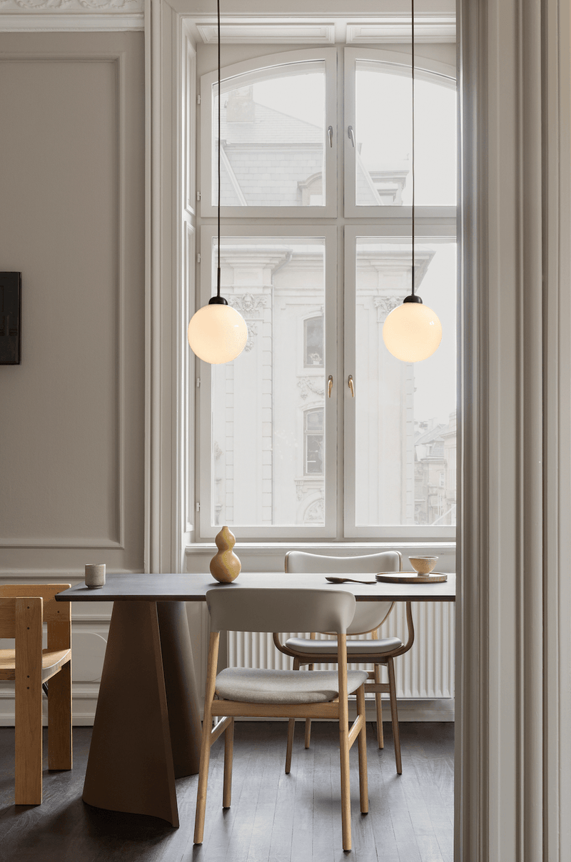 Apiales 1 Pendant - Nuura - Pendants - Brushed Brass/Opal White - HORNE